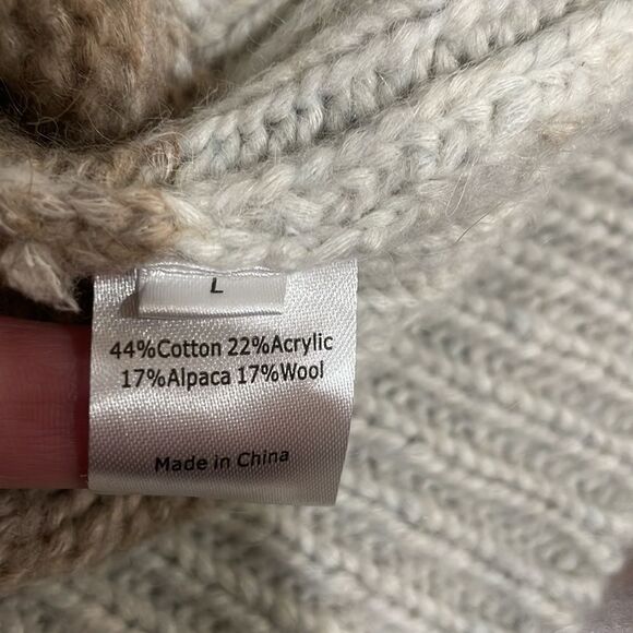 NEW! LA LIGNE Marin Striped Knitted Sweater In Cream & Tan Stripes - L - Picture 10 of 15